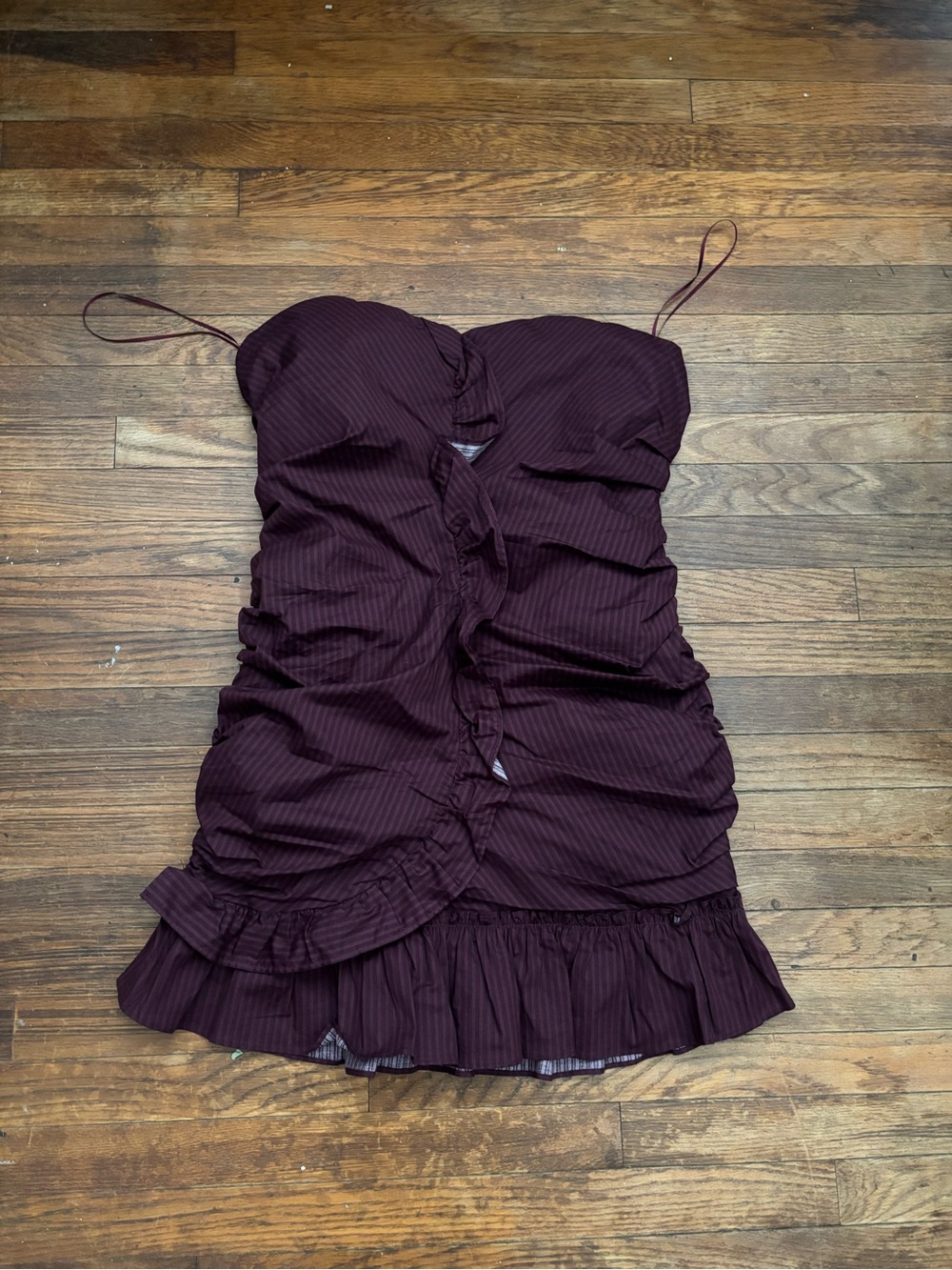 ecote striped strapless dress